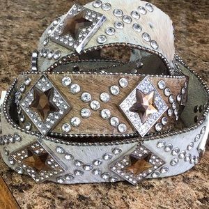 Gorgeous smoky topaz horse hair bling belt.